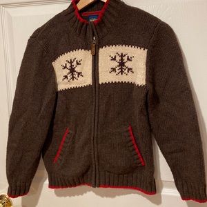 Osh Kosh brown zippered boys sweater